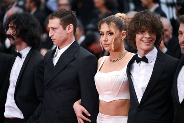 76e Festival International du film de Cannes.Montee des marches du film Kaibutsu Monster - 76th International Cannes Film Festival. Red Carpet of Kaibutsu Monster - Tom Mercier, Adele Exarchopoulos, Paul Kircher 292020 2023-05-17 Cannes France  Copyright: xLionelxGuericolas MPPx STAR_292020_080