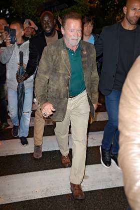Arnold Schwarzenegger arriving to BMW party at Hotel Martinez at Festival de Cannes 2023 76 Cannes International Film Festival Cannes, 17 05 2023. Foto:xS.xGabschx xFuturexImage