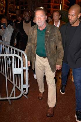 Arnold Schwarzenegger arriving to BMW party at Hotel Martinez at Festival de Cannes 2023 76 Cannes International Film Festival Cannes, 17 05 2023. Foto:xS.xGabschx xFuturexImage