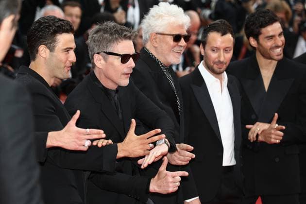 May 17, 2023, Cannes, Cote d Azur, France: Strange Way of Life cast with JASON FERNANDEZ, ETHAN HAWKE, PEDRO ALMODOVAR and ANTHONY VACCARELLO attend the screening of Kaibutsu during the 76th Annual Cannes Film Festival at Palais des Festivals on May 17, 2023 in Cannes, France Cannes France - ZUMAc179 20230517_zep_c179_126 Copyright: xMickaelxChavetx