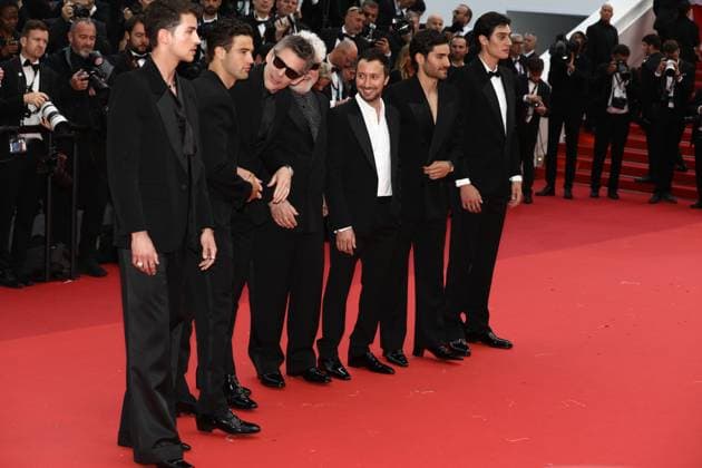 May 17, 2023, Cannes, Cote d Azur, France: Strange Way of Life cast with JASON FERNANDEZ, ETHAN HAWKE, PEDRO ALMODOVAR and ANTHONY VACCARELLO attend the screening of Kaibutsu during the 76th Annual Cannes Film Festival at Palais des Festivals on May 17, 2023 in Cannes, France Cannes France - ZUMAc179 20230517_zep_c179_131 Copyright: xMickaelxChavetx