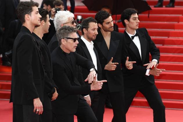 May 17, 2023, Cannes, Cote d Azur, France: Strange Way of Life cast with JASON FERNANDEZ, ETHAN HAWKE, PEDRO ALMODOVAR and ANTHONY VACCARELLO attend the screening of Kaibutsu during the 76th Annual Cannes Film Festival at Palais des Festivals on May 17, 2023 in Cannes, France Cannes France - ZUMAc179 20230517_zep_c179_127 Copyright: xMickaelxChavetx