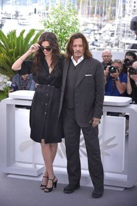 MaÃ¯wenn and Johnny Depp attend the Jeanne du Barry photocall at the 76th annual Cannes film festival at Palais des Festivals on Wednesday, May 17, 2023 in Cannes, France.  CAN20230517235 RoccoxSpaziani
