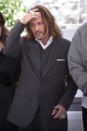 Johnny Depp attends the Jeanne du Barry photocall at the 76th annual Cannes film festival at Palais des Festivals on Wednesday, May 17, 2023 in Cannes, France.  CAN20230517243 RoccoxSpaziani