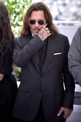 Johnny Depp attends the Jeanne du Barry photocall at the 76th annual Cannes film festival at Palais des Festivals on Wednesday, May 17, 2023 in Cannes, France.  CAN20230517246 RoccoxSpaziani