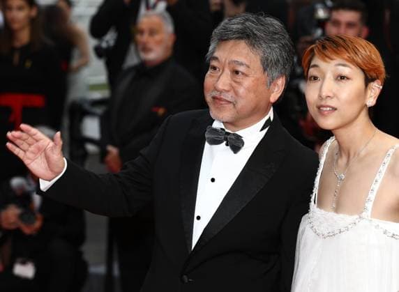 May 17, 2023, Cannes, Cote d Azur, France: SAKURA ANDO and Director HIROKAZU KORE-EDA attend the screening of Kaibutsu during the 76th Annual Cannes Film Festival at Palais des Festivals on May 17, 2023 in Cannes, France Cannes France - ZUMAc179 20230517_zep_c179_272 Copyright: xMickaelxChavetx