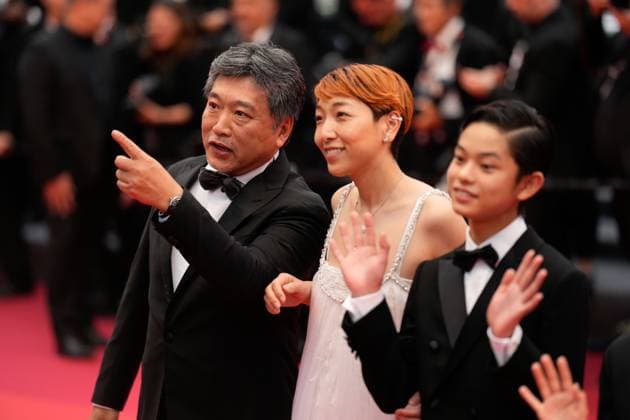 The Kaibutsu (Monster) Movie Premiere at the 76th Edition of the Cannes Film Festival Hirokazu Kore-eda, Sakura Ando, and Soya Kurokawa attend the movie premiere and red carpet event for the movie Kaibutsu (Monster), which is in competition for the Palme d Or, during the 76th edition of the Cannes Film Festival on May 17 2023, in Cannes, France Cannes Palace of Festivals and Congresses of Cannes Cannes France Copyright: xAlexandraxFechetex _ADR0199