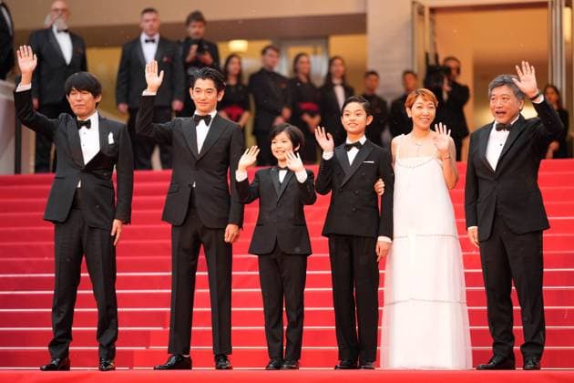 The Kaibutsu (Monster) Movie Premiere at the 76th Edition of the Cannes Film Festival Yuji Sakamoto, Eita Nagayama, Hinata Hiiragi, Soya Kurokawa, Sakura Ando, and Hirokazu Kore-eda attend the movie premiere and red carpet event for the movie Kaibutsu (Monster), which is in competition for the Palme d Or, during the 76th edition of the Cannes Film Festival on May 17 2023, in Cannes, France Cannes Palace of Festivals and Congresses of Cannes Cannes France Copyright: xAlexandraxFechetex _ADR0386