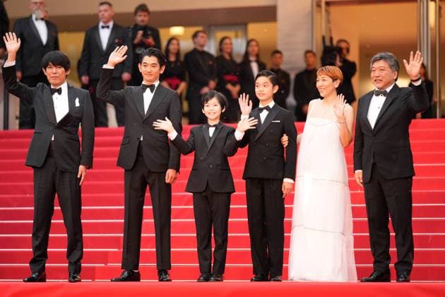 The Kaibutsu (Monster) Movie Premiere at the 76th Edition of the Cannes Film Festival Yuji Sakamoto, Eita Nagayama, Hinata Hiiragi, Soya Kurokawa, Sakura Ando, and Hirokazu Kore-eda attend the movie premiere and red carpet event for the movie Kaibutsu (Monster), which is in competition for the Palme d Or, during the 76th edition of the Cannes Film Festival on May 17 2023, in Cannes, France Cannes Palace of Festivals and Congresses of Cannes Cannes France Copyright: xAlexandraxFechetex _ADR0396