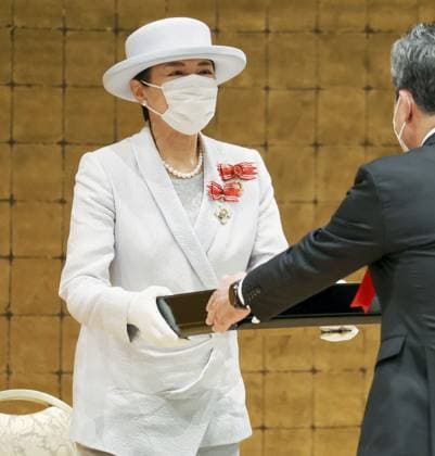 Japanese empress at Red Cross event Japanese Empress Masako attends a Japanese Red Cross Society event in Tokyo on May 18, 2023. (Pool photo)  A14AA0001461584P