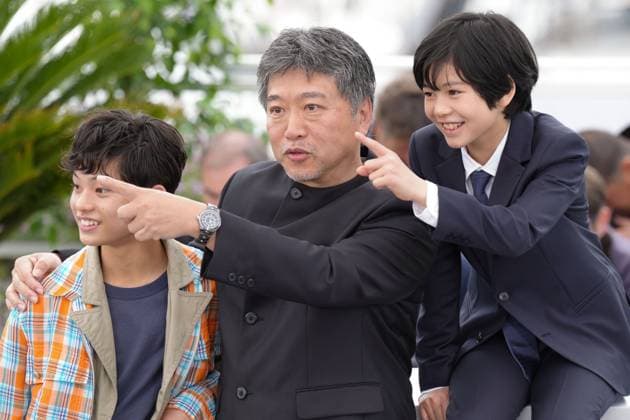 Kurokawa Soya - Hirokazu Kore eda - Hinata Hiiragi CELEBRITES : 76 eme festival de Cannes - Photocall du film Monster - Cannes - 18 05 2023 NorbertScanella Panoramic 
