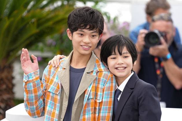 Kurokawa Soya - Hinata Hiiragi CELEBRITES : 76 eme festival de Cannes - Photocall du film Monster - Cannes - 18 05 2023 NorbertScanella Panoramic 