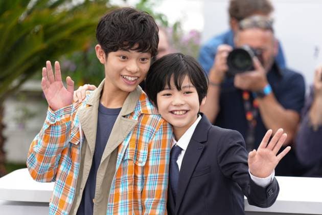 Kurokawa Soya - Hinata Hiiragi CELEBRITES : 76 eme festival de Cannes - Photocall du film Monster - Cannes - 18 05 2023 NorbertScanella Panoramic 