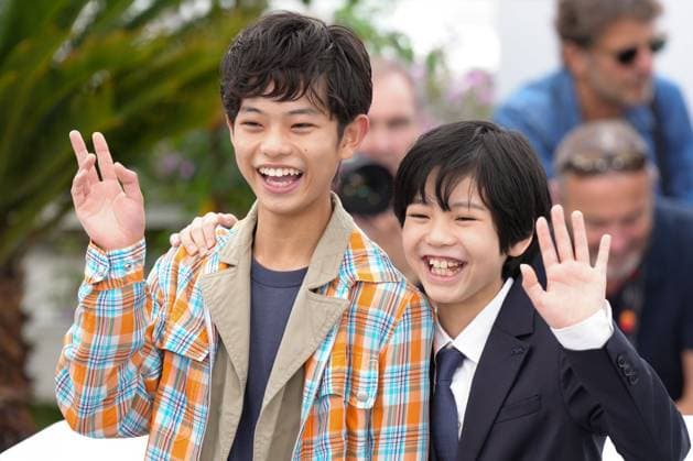 Kurokawa Soya - Hinata Hiiragi CELEBRITES : 76 eme festival de Cannes - Photocall du film Monster - Cannes - 18 05 2023 NorbertScanella Panoramic 