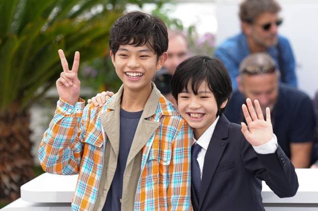 Kurokawa Soya - Hinata Hiiragi CELEBRITES : 76 eme festival de Cannes - Photocall du film Monster - Cannes - 18 05 2023 NorbertScanella Panoramic 