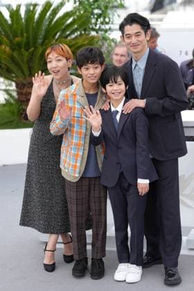 Sakura AndÅ - Kurokawa Soya - Hinata Hiiragi - Eita Nagayama CELEBRITES : 76 eme festival de Cannes - Photocall du film Monster - Cannes - 18 05 2023 NorbertScanella Panoramic 