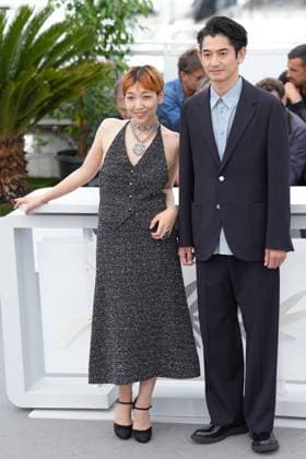Sakura AndÅ - Eita Nagayama CELEBRITES : 76 eme festival de Cannes - Photocall du film Monster - Cannes - 18 05 2023 NorbertScanella Panoramic 