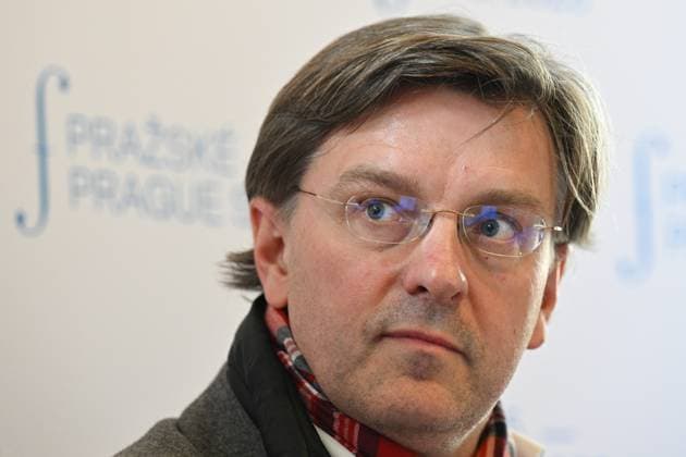 The Essen Philharmonic Orchestra chief conductor Tomas Netopil attends a press briefing prior to a concert of Essener Philharmoniker with violinist Frank Peter Zimmermann within the 78th Prague Spring International Music Festival, in Prague, Czech Republic, May 18, 2023. (CTKxPhoto MichalxKamaryt) CTKPhotoP2023051805370  CTKPhotoP2023051805370