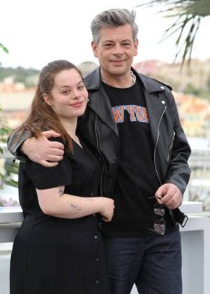 May 18, 2023, Cannes, Cote d Azur, France: BENJAMIN BIOLAY and his daughter ANNA BIOLAY attend the photocall for Rosalie during the 76th Annual Cannes Film Festival at Palais des Festivals on May 18, 2023 in Cannes, France Cannes France - ZUMAc179 20230518_zep_c179_059 Copyright: xMickaelxChavetx