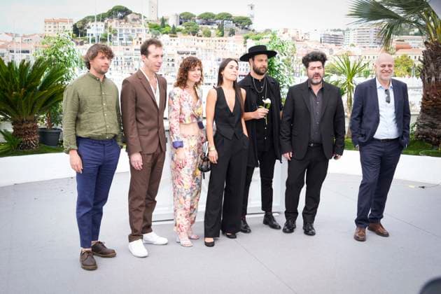 Los Delincuentes (The Delinquents) Photocall - The 76th Annual Cannes Film Festival Esteban Bigliardi, Mariana Chaud, Margarita Molfino, Daniel Elias and Rodrigo Moreno at the 76th annual Cannes film festival at Palais des Festivals on May 18, 2023 in Cannes, France. Cannes France  Copyright: xDanielexCifalÃ x originalFilename: cifala-notitle230518_npmz6.jpg