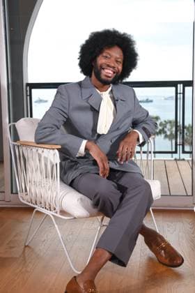 Kering Women in Motion Talk with Jeremy O. Harris, Majestic Hotel, Cannes FRANCE CELEBRITES : 76 eme festival de Cannes - Cannes - 18 05 2023 LionelUrman Panoramic 