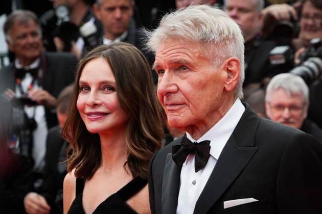 IPP Photo Daniele Cifala™ Cannes 18 05 2023 Indiana Jones And The Dial Of Destiny Red Carpet The 76th Annual Cannes Film Festival in photo Calista Flockhart and Harrison Ford Italy Photo Press World Copyright  0