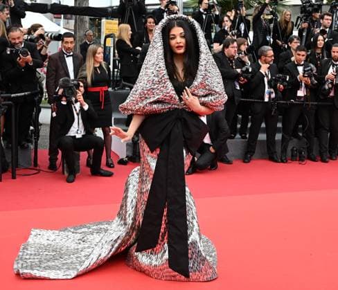 Indian actress Aishwarya Rai Bachchan attends the premiere of Indiana Jones And The Dial Of Destiny at the 76th Cannes Film Festival at Palais des Festivals in Cannes, France on Thursday, May 18, 2023.  CAN202305181344 RUNExHELLESTAD