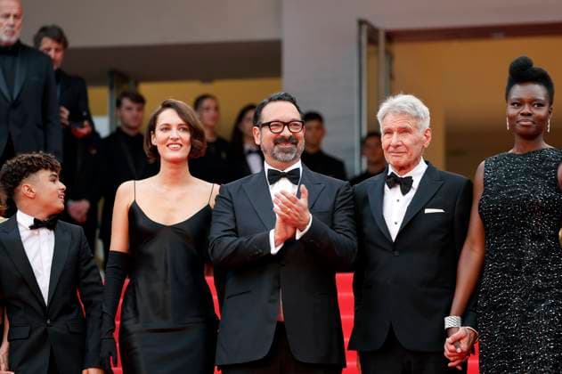 Ethann Isidore, Phoebe Waller Bridge, James Mangold, Harrison Ford and Shaunette Renee Wilson at the premiere of the motion picture Indiana Jones and the Dial of Destiny Indiana Jones and the Wheel of Destiny at the Festival de Cannes 2023 76 Cannes International Film Festival at the Palais des Festivals Cannes, 18 05 2023. Foto:xD.xBedrosianx xFuturexImage