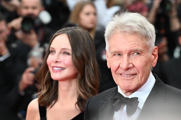 76th Cannes Film Festival 2023, Red Carpet Film Indiana Jones And The Dial Of Destiny Pictured: Calista Flockhart, Harrison Ford  Copyright: xManuelexMangiarottix xipa-agencyx xPoolxPhotoxEventsx01x IPA_IPA38028638