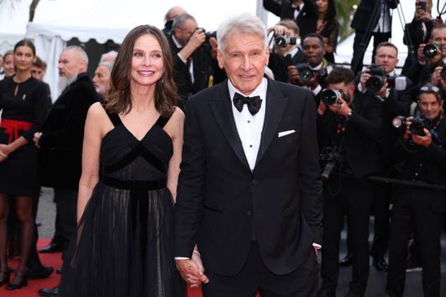 May 18, 2023, Cannes, FRANCE: Harrison Ford, Calista Flockhart attend the Indiana Jones And The Dial Of Destiny red carpet during the 76th annual Cannes film festival at Palais des Festivals on May 18 2023 in Cannes France. Photo imageSPACE. Cannes FRANCE - ZUMAs181 20230518_zea_s181_096 Copyright: xDGPx