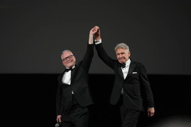 76e Festival International du Film de Cannes. Harrisson Ford recoit une Palme d Or. 76th International Cannes Film Festival. Harrisson Ford recieves Life achievment award 292106 2022-05-18 Cannes France Ford, Harrison; FrÃ maux, Thierry  Copyright: xSergexArnalx xStarfacex STAR_292106_006