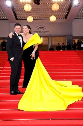 Adriana Lima with partner Andre Lemmers at the premiere of the feature film Indiana Jones and the Dial of Destiny Indiana Jones and the Wheel of Destiny at the Festival de Cannes 2023 76 Cannes International Film Festival at the Palais des Festivals Cannes, 18 05 2023. Foto:xS.xGabschx xFuturexImage