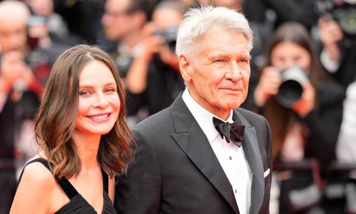 The Indiana Jones and the Dial of Destiny Red Carpet Premiere at the 76th Edition of the Cannes Film Festival Calista Flockhart and Harrison Ford attend the movie screening and red carpet event of Indiana Jones and the Dial of Destiny , during the 76th edition of the Cannes Film Festival on May 18 2023, in Cannes, France Cannes Palace of Festivals and Congress Cannes France Copyright: xAlexandraxFechetex _ADR2233