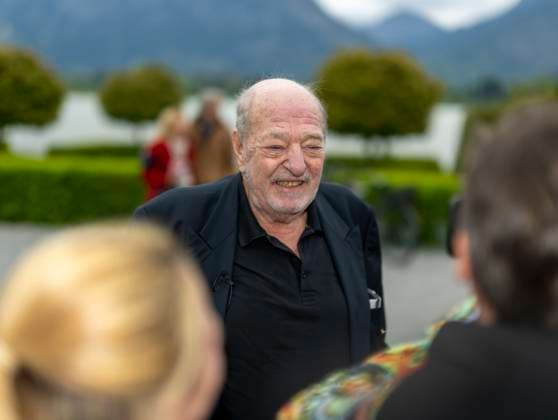 18 05 2023, Füssen in Allgäu, musical premiere of A little peace Summer of Love, by composer Ralph Siegel, at the Festspielhaus Neuschwanstein Ralph Siegel happy 18 05 2023, musical, A little peace 18 05 2023, musical, A little peace