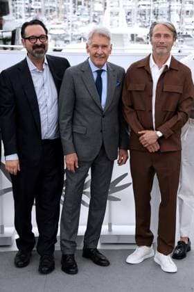 76th Cannes Film Festival 2023, Photocall film Indiana Jones and the dial of destiny. Pictured: Mads Mikkelsen, James Mangold, Harrison Ford  Copyright: xAlbertoxTerenghi PoolxPhotoxEvenx xPoolxPhotoxEventsx01x IPA_IPA38044853