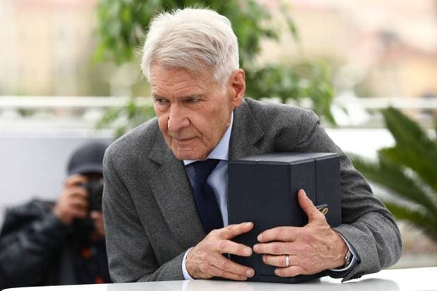 May 19, 2023, Cannes, Cote d Azur, France: HARRISON FORD receives an Honorary Palme d Or as he attends the photocall for Indiana Jones and the Dial of Destiny during the 76th Annual Cannes Film Festival at Palais des Festivals on May 19, 2023 in Cannes, France Cannes France - ZUMAc179 20230519_zep_c179_025 Copyright: xMickaelxChavetx