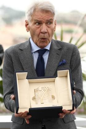 May 19, 2023, Cannes, Cote d Azur, France: HARRISON FORD receives an Honorary Palme d Or as he attends the photocall for Indiana Jones and the Dial of Destiny during the 76th Annual Cannes Film Festival at Palais des Festivals on May 19, 2023 in Cannes, France Cannes France - ZUMAc179 20230519_zep_c179_032 Copyright: xMickaelxChavetx