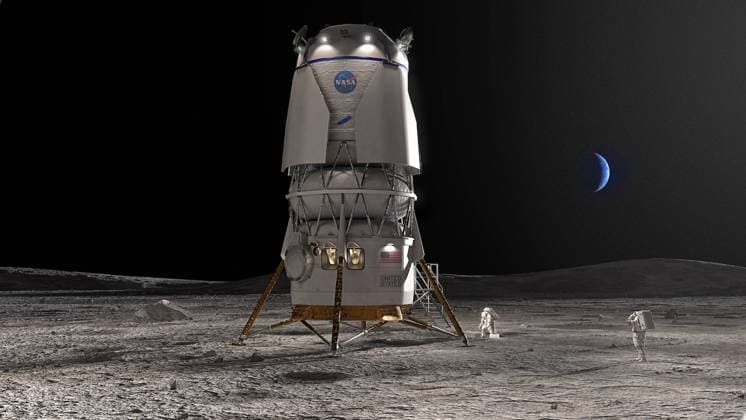 Bilder des Jahres 2023, News 05 Mai News Themen der Woche KW20 News Bilder des Tages USA, NASA wählt Blue Origin aus Kent für Astronautenmission zum Mond May 18, 2023, Kent, Washington, USA: To develop a human landing system for the agency s Artemis V mission to the Moon, NASA has selected of Kent, Washington. Through Artemis, NASA will explore more of the Moon than ever before, uncovering more scientific discoveries, and preparing for future astronaut missions to Mars. will design, develop, test, and verify its Blue Moon lander for astronaut expeditions to the lunar surface, including docking with Gateway, a space station in lunar orbit. The agency previously contracted SpaceX to demonstrate an initial human landing system for the Artemis III mission. Under that contract, the agency also directed SpaceX to evolve its design to meet the agency s requirements for sustainable exploration a - ZUMAz03_ 20230519_nas_z03_762 Copyright: xBluexOriginx