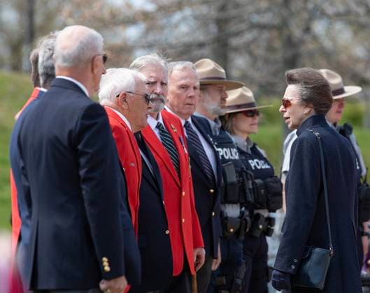 May 19, 2023, Moncton, New Brunswick, CANADA: Princess Anne speaks to members of the families of the three RCMP officers that lost their lives in Moncton, N.B. on Friday May 19, 2023. The princess, sister of King Charles, is in Moncton pay tribute to the 8th Canadian Hussars, which is Canada s oldest continuously serving armoured regiment. Moncton CANADA  - ZUMAc35_ 20230519_zaf_c35_084 Copyright: xRonxWardx