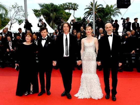 76th Cannes Film Festival 2023, evening 4 - red carpet of the film The Zone Of Interest . In the photo Ewa Puszczynska, Christian Friedel, Director Jonathan Glazer, Sandra Hüller and Producer James Wilson  Copyright: xSimonexComix xipa-agency.netx xPoolxPhotoxEventsx01x IPA_IPA38057510