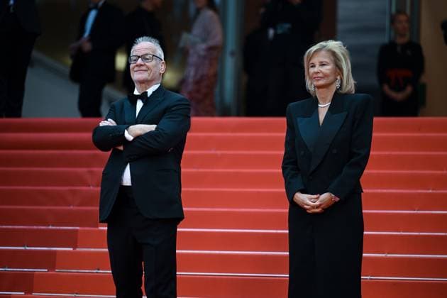 76e Festival International du Film de Cannes. MontÃ e des marches du film The zone of interest . 76e Festival International du film de Cannes. montee des marches du film The Zone of interest - 76th International Cannes Film Festival. red carpet of The Zone of interest - Thierry Fremaux, Iris Knobloch 292193 2023-05-19 Cannes France  Copyright: xLionelxGuericolas MPPx STAR_292193_089