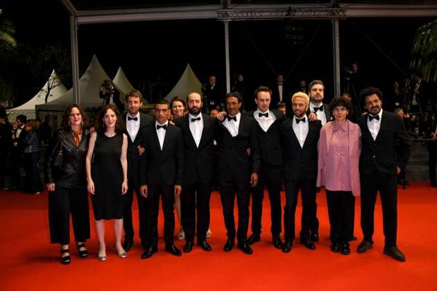 76th Cannes Film Festival 2023, Red Carpet Film Four Daughters. Pictured Molly Manning Walker, Lara Peake, Mia Mckenna-Bruce, Samuel Bottomley, Shaun Thomas, Enva Lewis, Laura Ambler  Copyright: xManuelexMangiarottix xipa-agencyx xPoolxPhotoxEventsx01x IPA_IPA38060190
