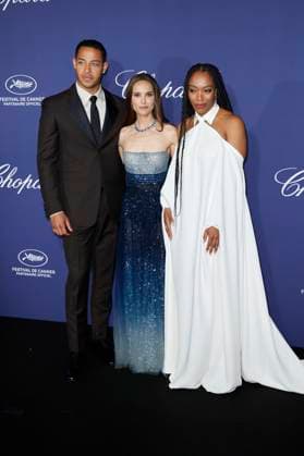 Daryl McCormack, Natalie Portman and Naomi Ackie at the Official Trophee Chopard Dinner Photocall at the Carlton Beach Club at the Festival de Cannes 2023 76 Cannes International Film Festival at the Palais des Festivals Cannes, 19 05 2023. Foto:xS.xGabschx xFuturexImage