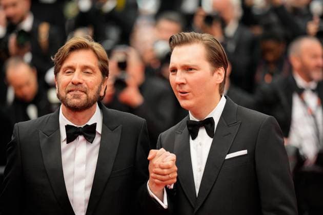 The Zone of Interest Red Carpet Premiere at the 76th Edition of the Cannes Film Festival Cannes Jury President Ruben Östlund and jury member and Paul Dano attend the movie screening and red carpet event of The Zone of Interest , during the 76th edition of the Cannes Film Festival on May 19 2023, in Cannes, France Cannes Palace of Festivals and Congress Cannes France Copyright: xAlexandraxFechetex _ADR4113