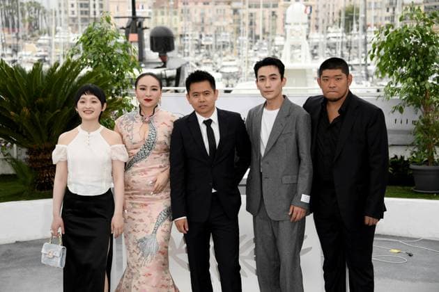 76th Cannes Film Festival 2023, Photocall film He Bian De Cuo Wu (Only The River Flows) . Pictured: Tong Linkai, Zhu Yilong, Wei Shujun, Chloe Maayan, Liu baisha  Copyright: xAlbertoxTerenghi PoolxPhotoxEvenx xPoolxPhotoxEventsx01x IPA_IPA38067708