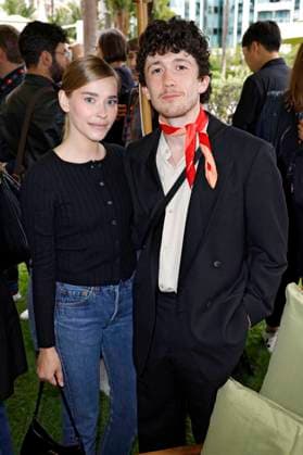 Milena Tscharntke and Maximilian Mundt at the German Films and Medienboard reception 2023 in the garden of the Hotel Mondrian Cannes at the Festival de Cannes 2023 76 Cannes International Film Festival Cannes, 20 05 2023 Foto:xS.xGabschx xFuturexImage