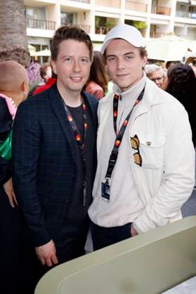 Gerrit Klein and guest at the German Films and Medienboard reception 2023 in the garden of the Hotel Mondrian Cannes at the Festival de Cannes 2023 76 Cannes International Film Festival Cannes, 20 05 2023 Foto:xS.xGabschx xFuturexImage
