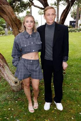 Jeanne Goursaud and Matthias Schweighöfer at the German Films and Medienboard reception 2023 in the garden of the Hotel Mondrian Cannes at the Festival de Cannes 2023 76 Cannes International Film Festival Cannes, 20 05 2023 Foto:xS.xGabschx xFuturexImage