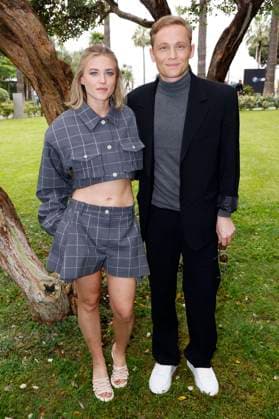Jeanne Goursaud and Matthias Schweighöfer at the German Films and Medienboard reception 2023 in the garden of the Hotel Mondrian Cannes at the Festival de Cannes 2023 76 Cannes International Film Festival Cannes, 20 05 2023 Foto:xS.xGabschx xFuturexImage