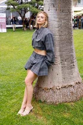 Jeanne Goursaud at the German Films and Medienboard reception 2023 in the garden of the Hotel Mondrian Cannes at the Festival de Cannes 2023 76 Cannes International Film Festival Cannes, 20 05 2023 Foto:xS.xGabschx xFuturexImage